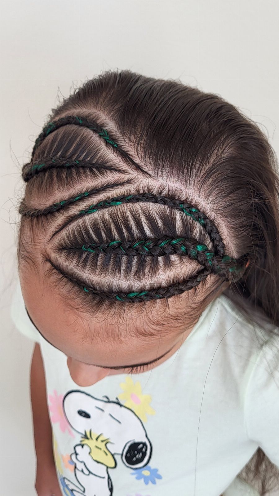 Braided Headband with Leaf Design — close-up