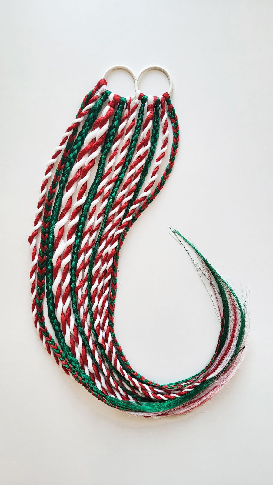 Christmas Braided Ponytail Extensions
