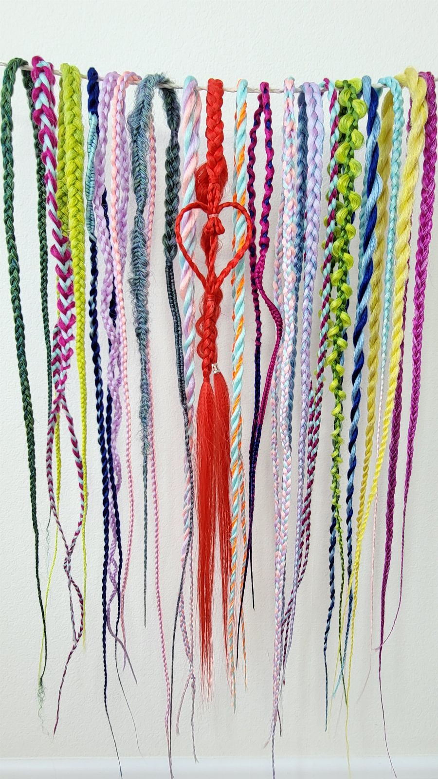 Decorative Double-Ended Braids — close-up