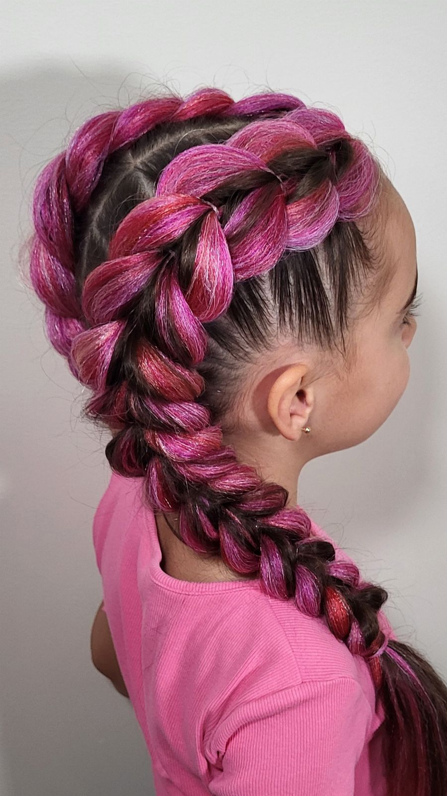 Dragon Braids with Braiding Hair — close-up