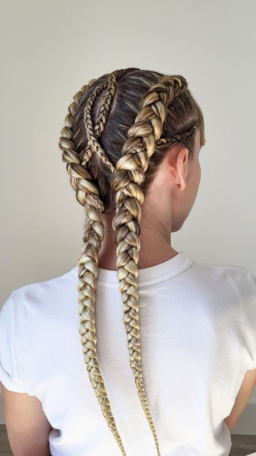 Dutch Braids and Cornrows with Braiding Hair