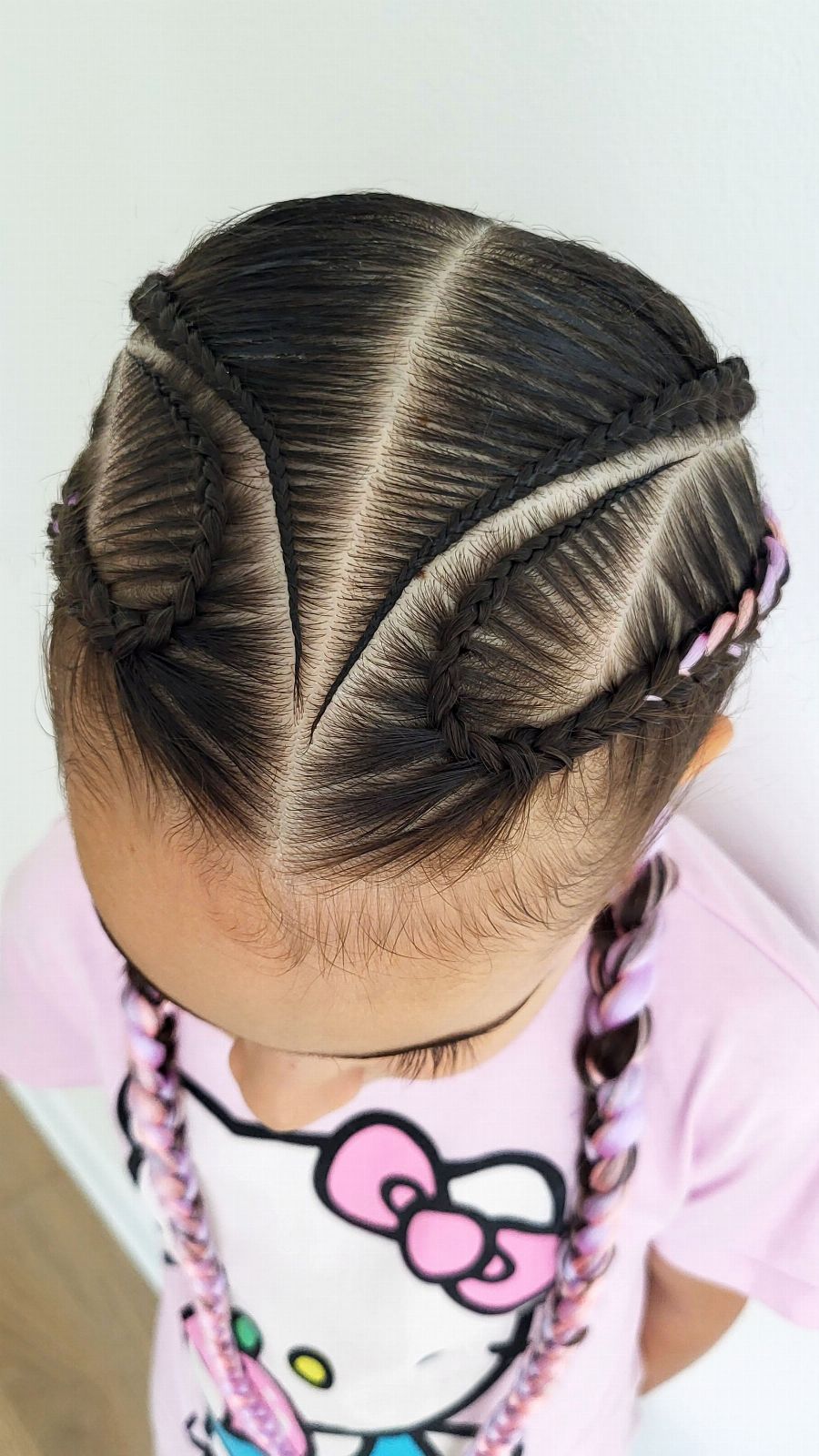 Dutch Braids with a Cornrow Design
