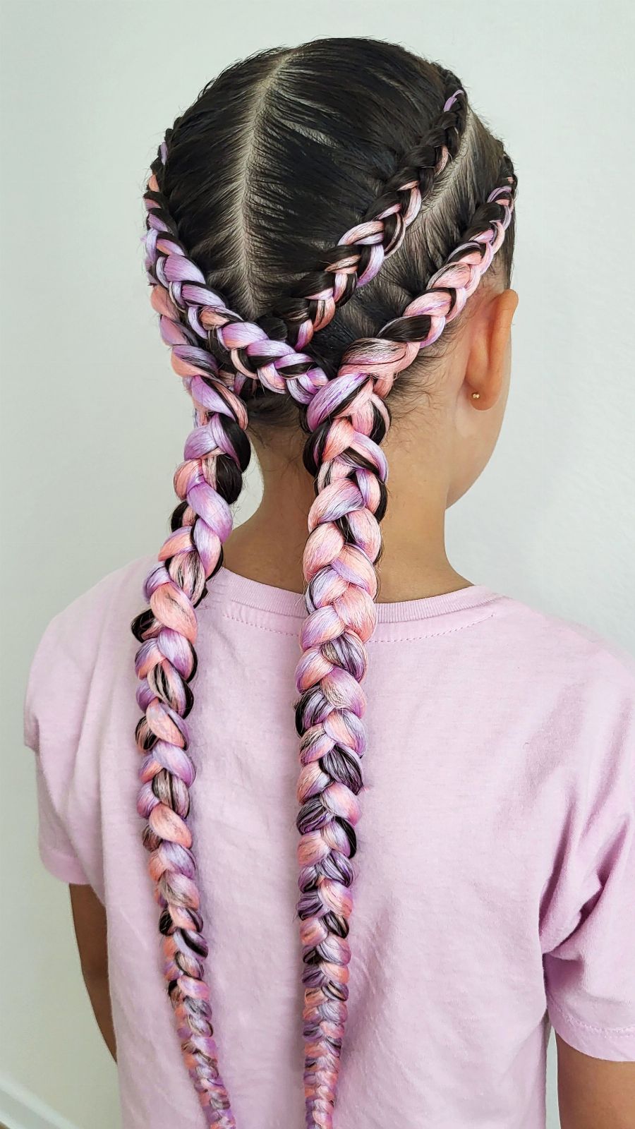 Dutch Braids with a Cornrow Design — in use