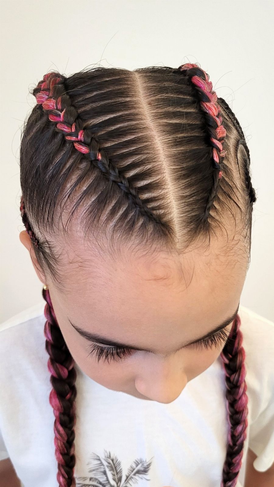 Dutch Braids with Gradual Synthetic Hair Extensions