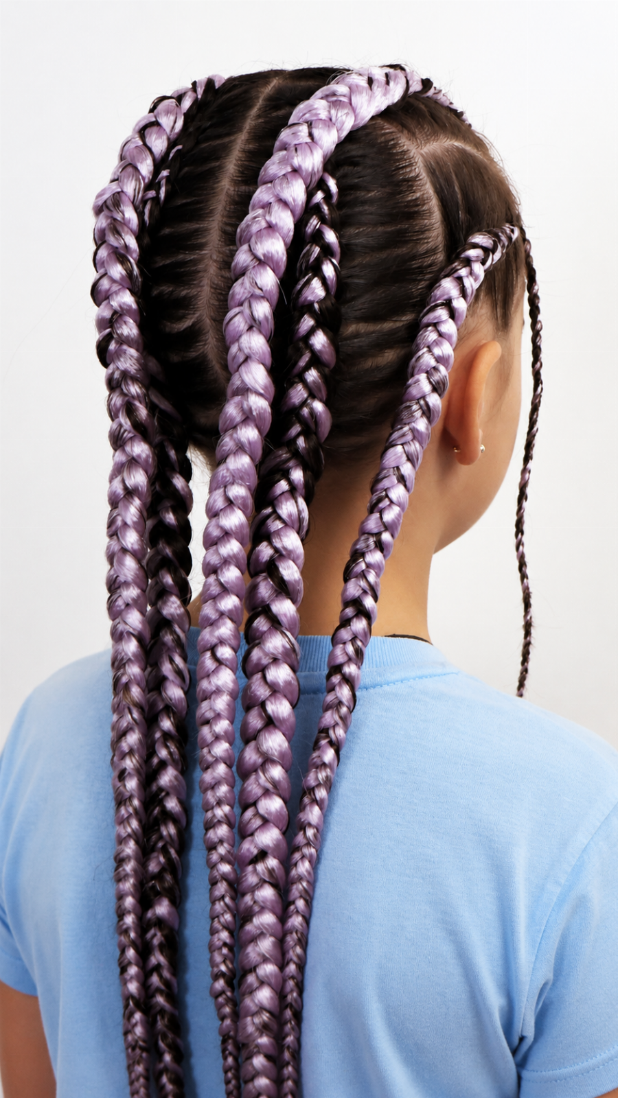 Feed-In Braids and Accent Braids — close-up
