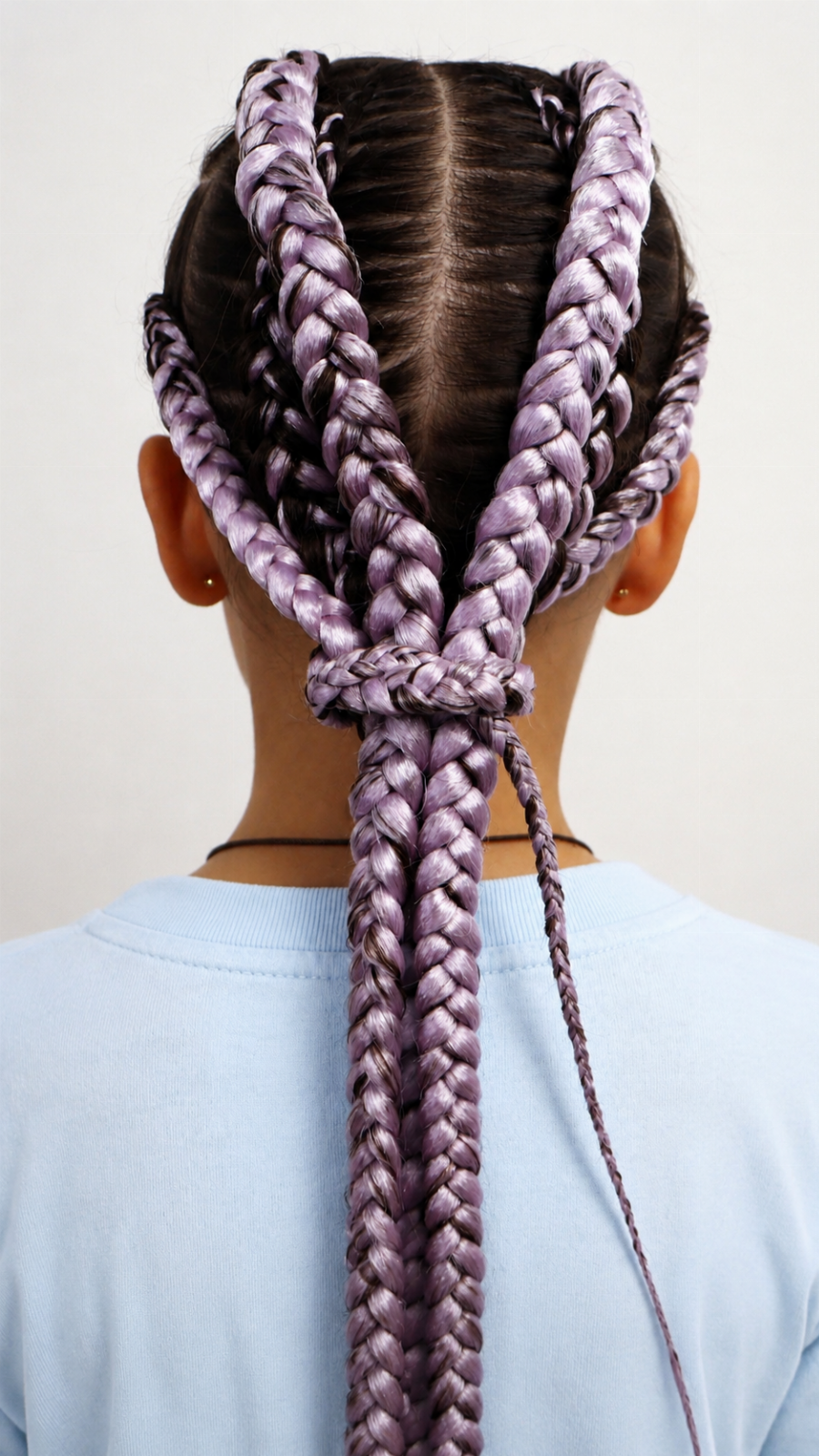 Feed-In Braids and Accent Braids — styled look