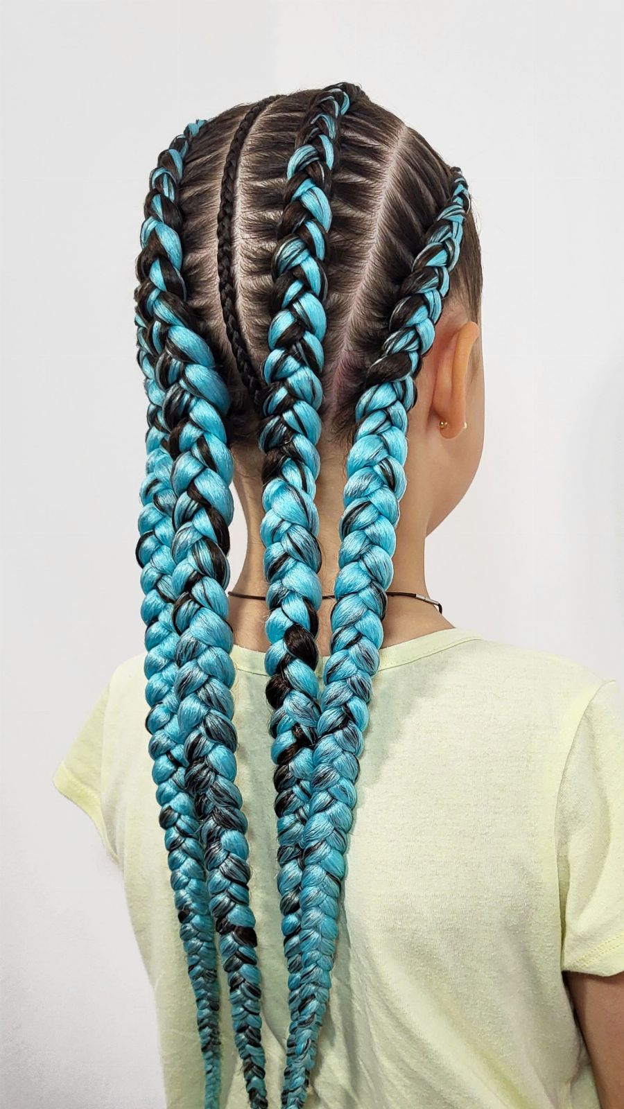 Feed-In Braids with Braiding Hair