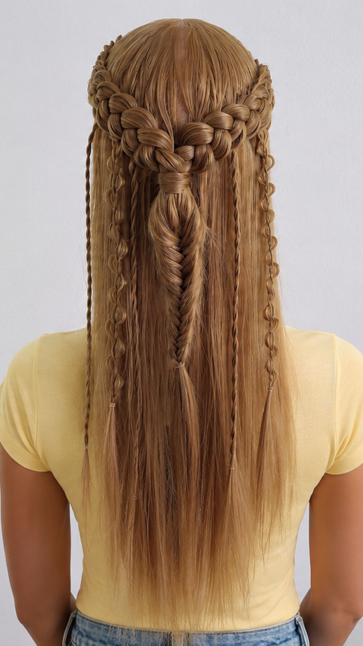 Lace Braids on Natural Hair