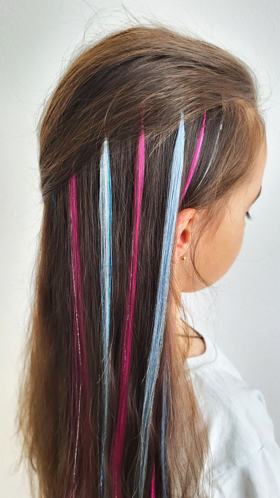 Hair Extensions Using Micro Braids — close-up