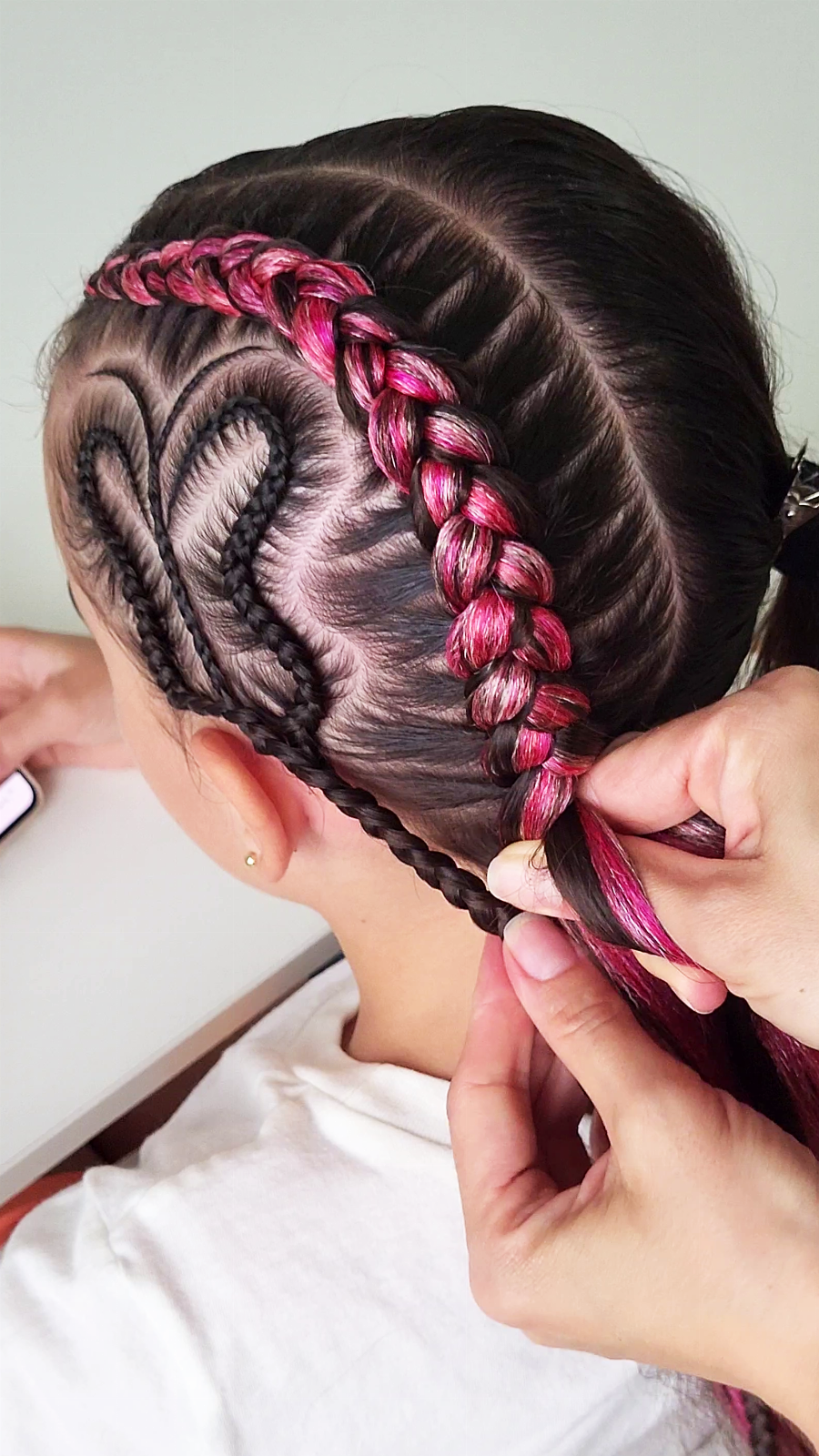 Side Butterfly Braid Design — styled look