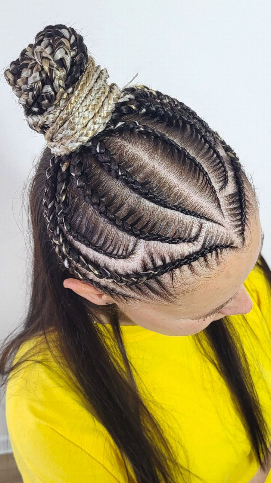 Flower-Shaped Tribal Braids with Synthetic Hair