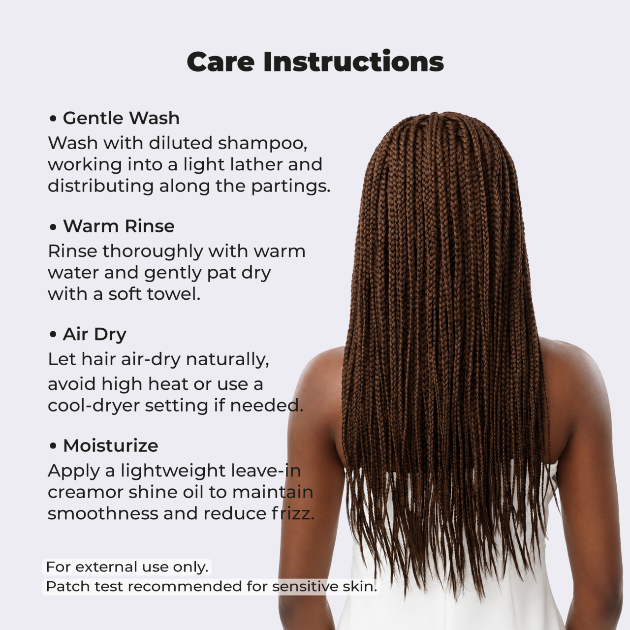 Premium Brown Pre-Stretched Braiding Hair, 28 in (10.5 oz) — alternate view