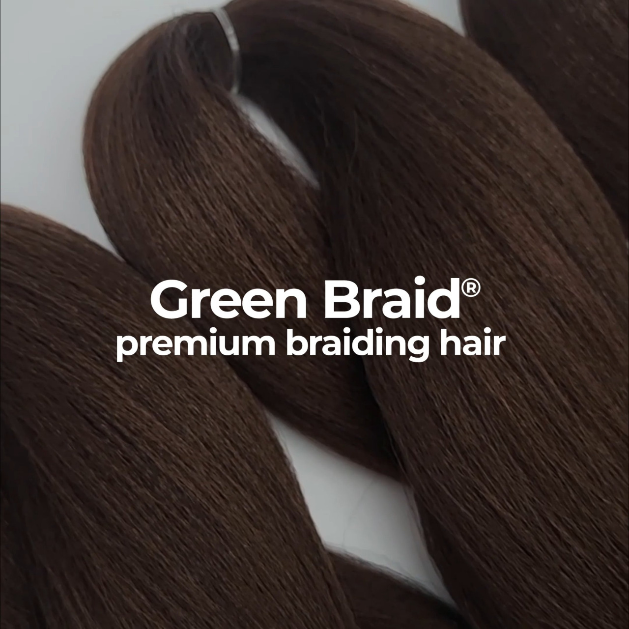 Premium Brown Pre-Stretched Braiding Hair, 28 in (10.5 oz) — close-up