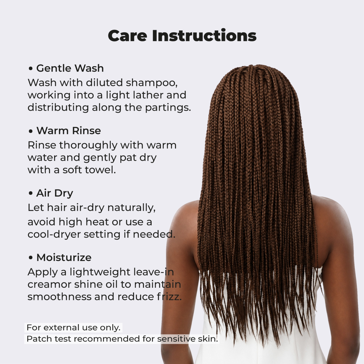 Premium Pre-Stretched Braiding Hair, Brown, 28 in, 10.5 oz