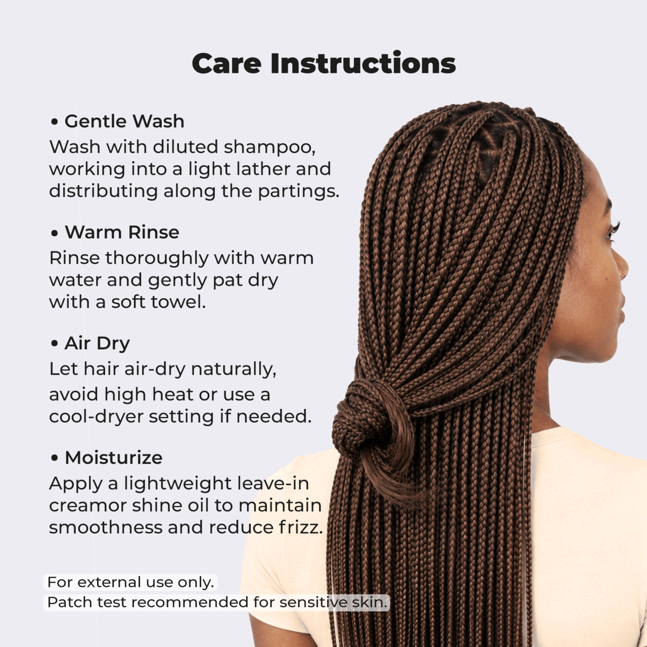 Brown Pre-Stretched Braiding Hair, 28 in (10.5 oz) — in the pack