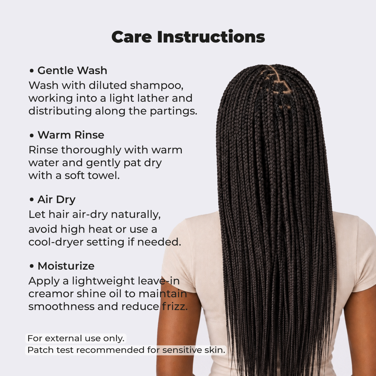 Premium Dark Brown Pre-Stretched Braiding Hair, 28 in (10.5 oz) — alternate view