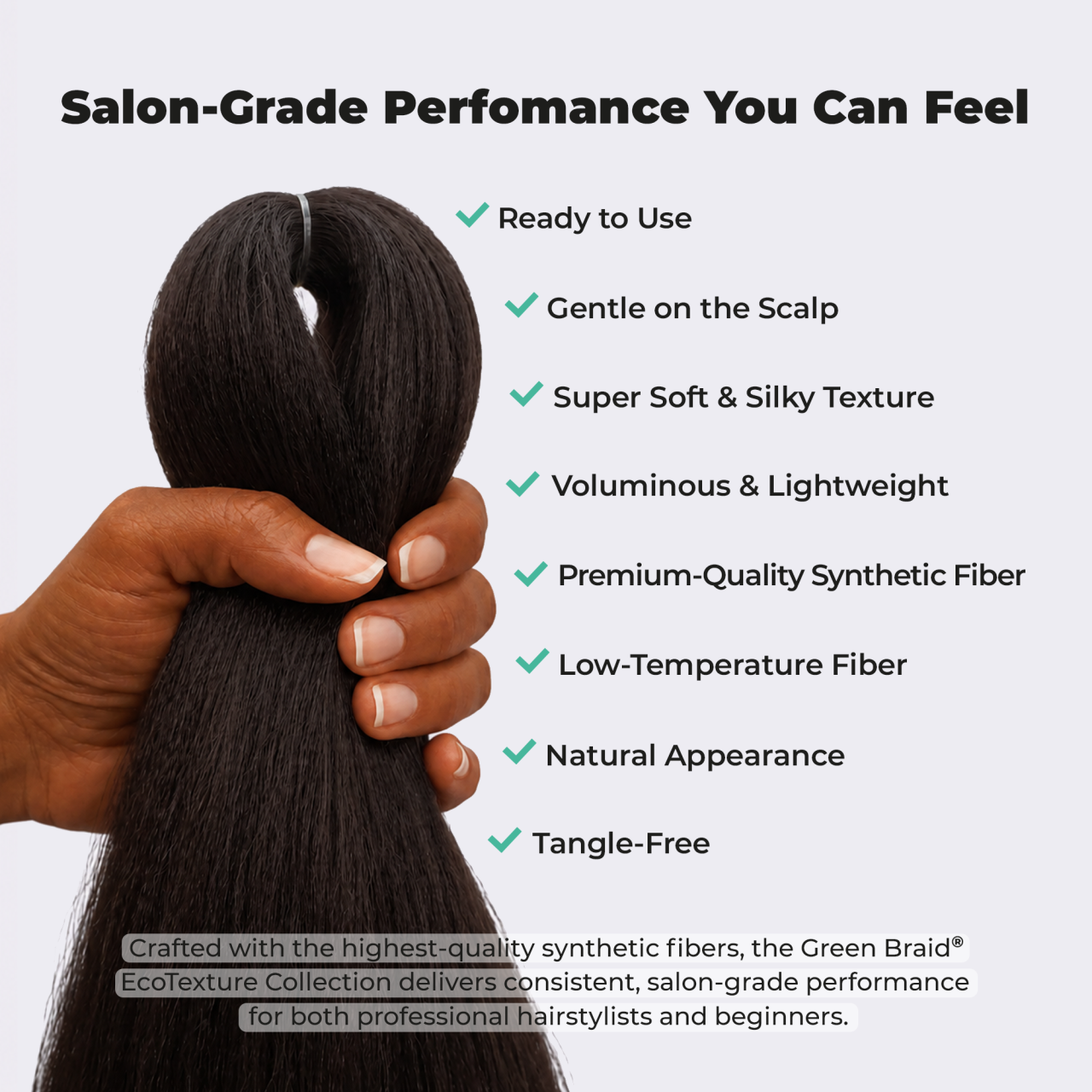 Premium Dark Brown Pre-Stretched Braiding Hair, 28 in (10.5 oz) — detail