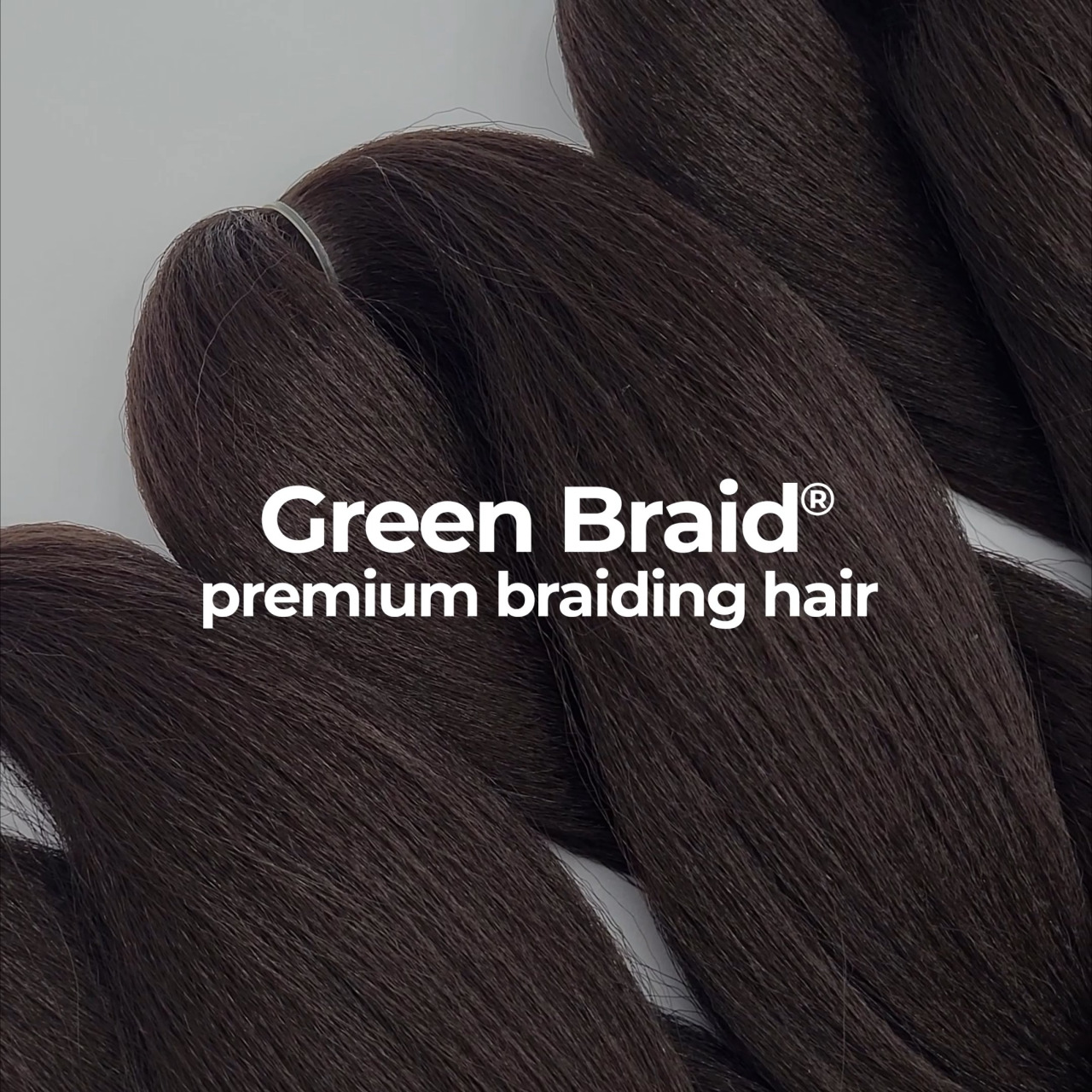 Premium Dark Brown Pre-Stretched Braiding Hair, 28 in (10.5 oz) — close-up