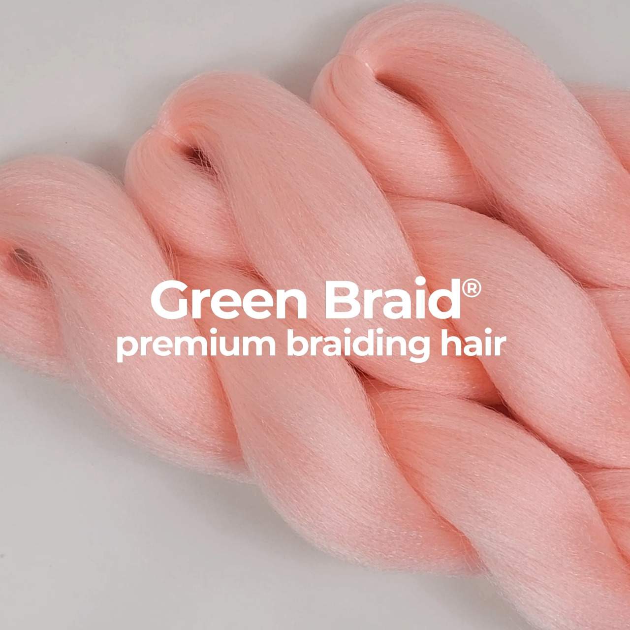 Light Pink Pre-Stretched Braiding Hair, 28 in (10.5 oz) — close-up