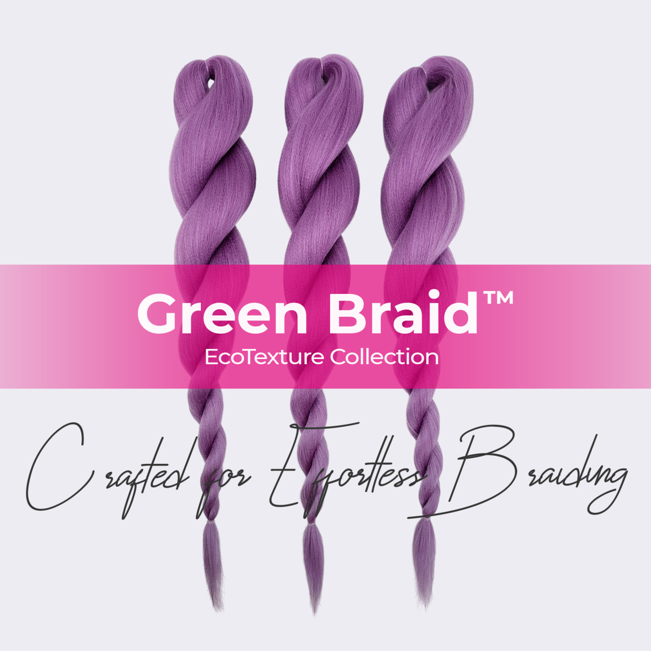 Premium Pre-Stretched Braiding Hair, Purple, 28 in, 10.5 oz