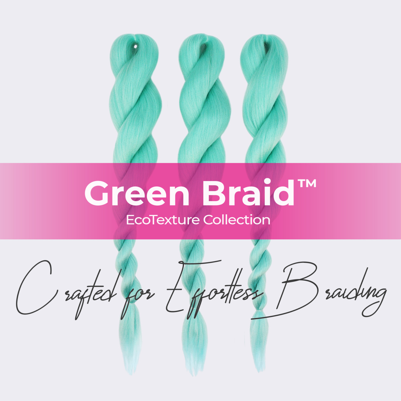 Premium Pre-Stretched Braiding Hair, Mint, 28 in, 10.5 oz