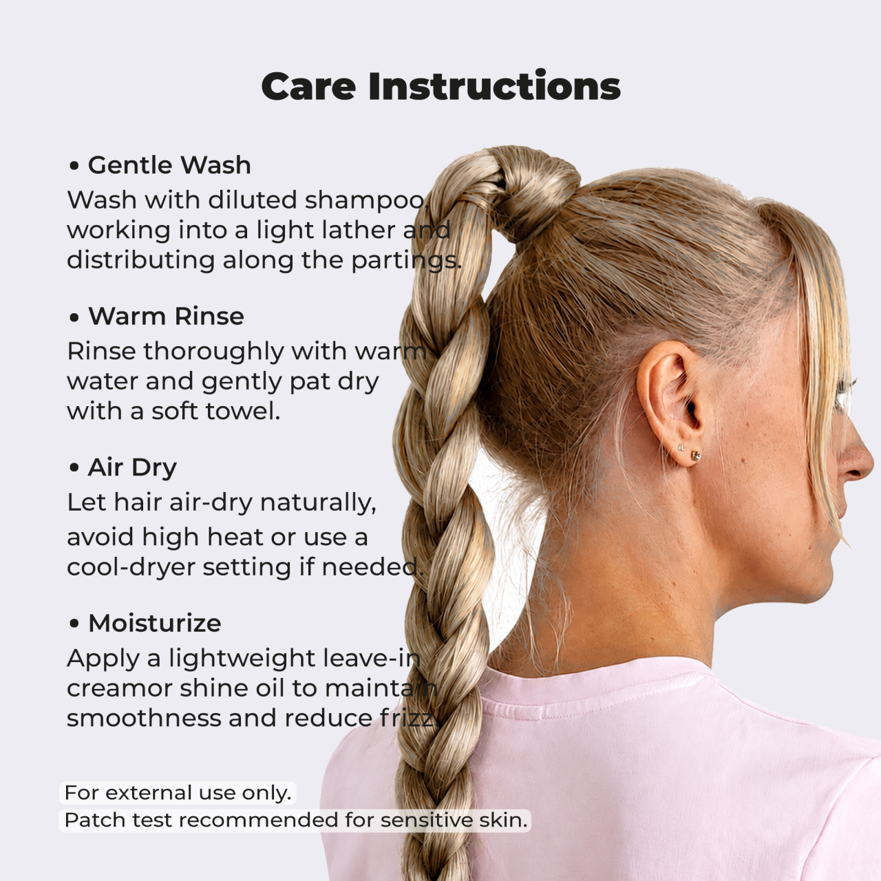 Premium Platinum Blonde Pre-Stretched Braiding Hair, 28 in (10.5 oz) — alternate view