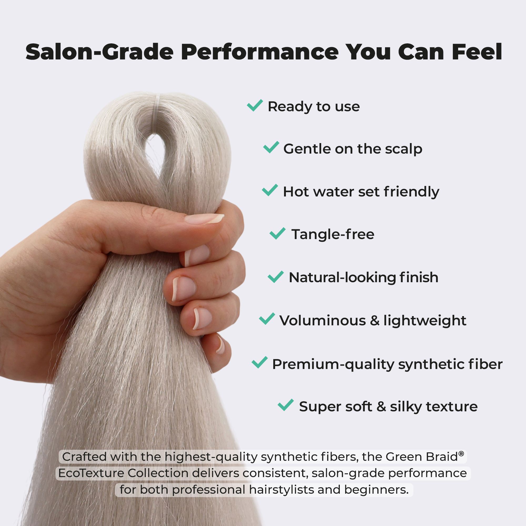 Platinum Blonde Pre-Stretched Braiding Hair, 28 in (10.5 oz) — detail