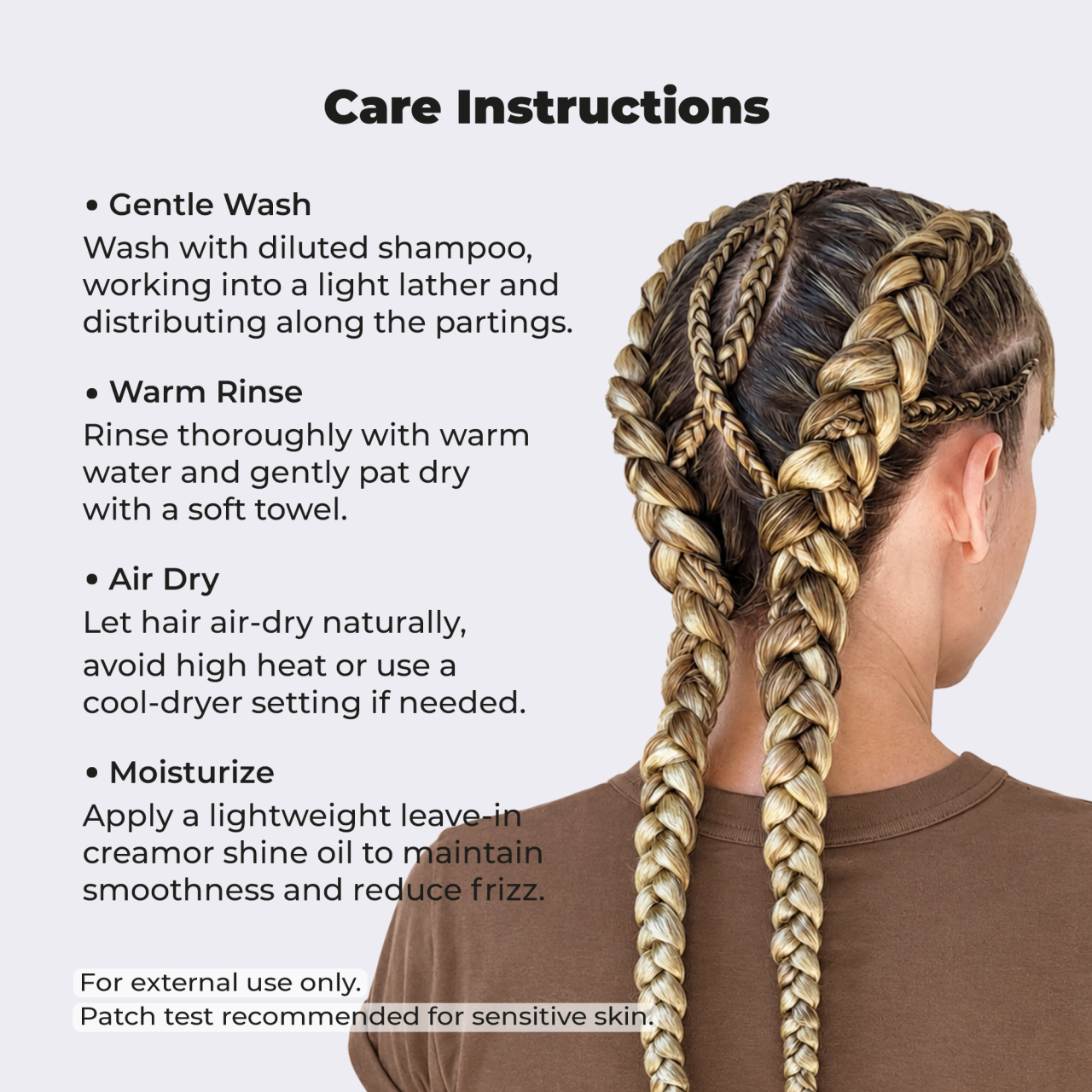 Premium Honey Blonde Pre-Stretched Braiding Hair, 28 in (10.5 oz) — alternate view