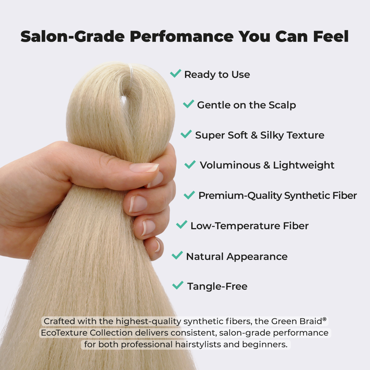 Premium Honey Blonde Pre-Stretched Braiding Hair, 28 in (10.5 oz) — detail