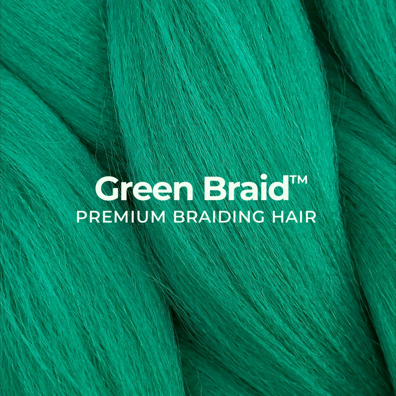 Premium Pre-Stretched Braiding Hair, Green, 28 in, 10.5 oz