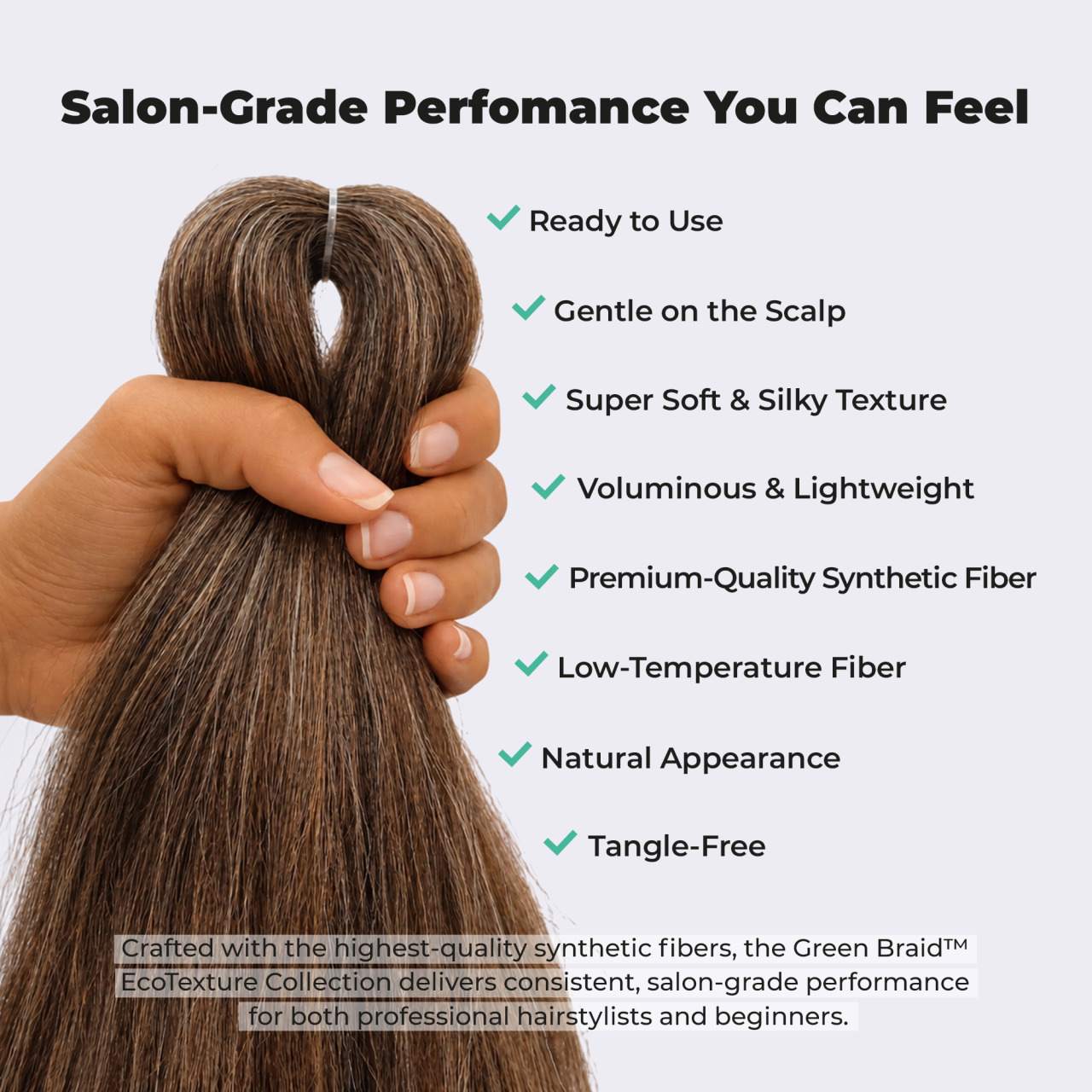 Premium Pre-Stretched Braiding Hair, Ombre Brown, 28 in, 10.5 oz