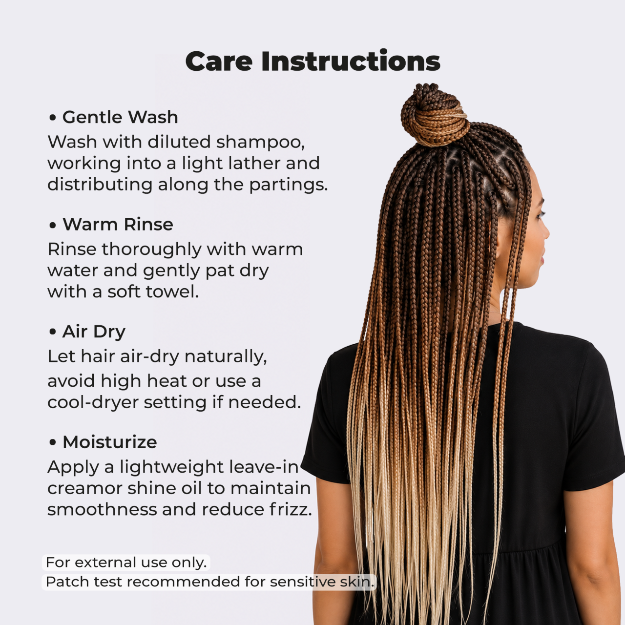 Ombre Brown Pre-Stretched Braiding Hair, 28 in (10.5 oz) — in the pack
