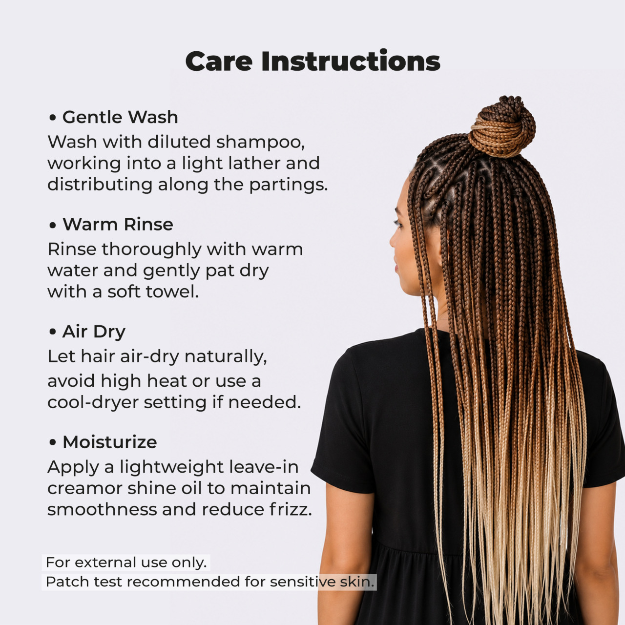 Premium Pre-Stretched Braiding Hair, Ombre Brown, 28 in, 10.5 oz