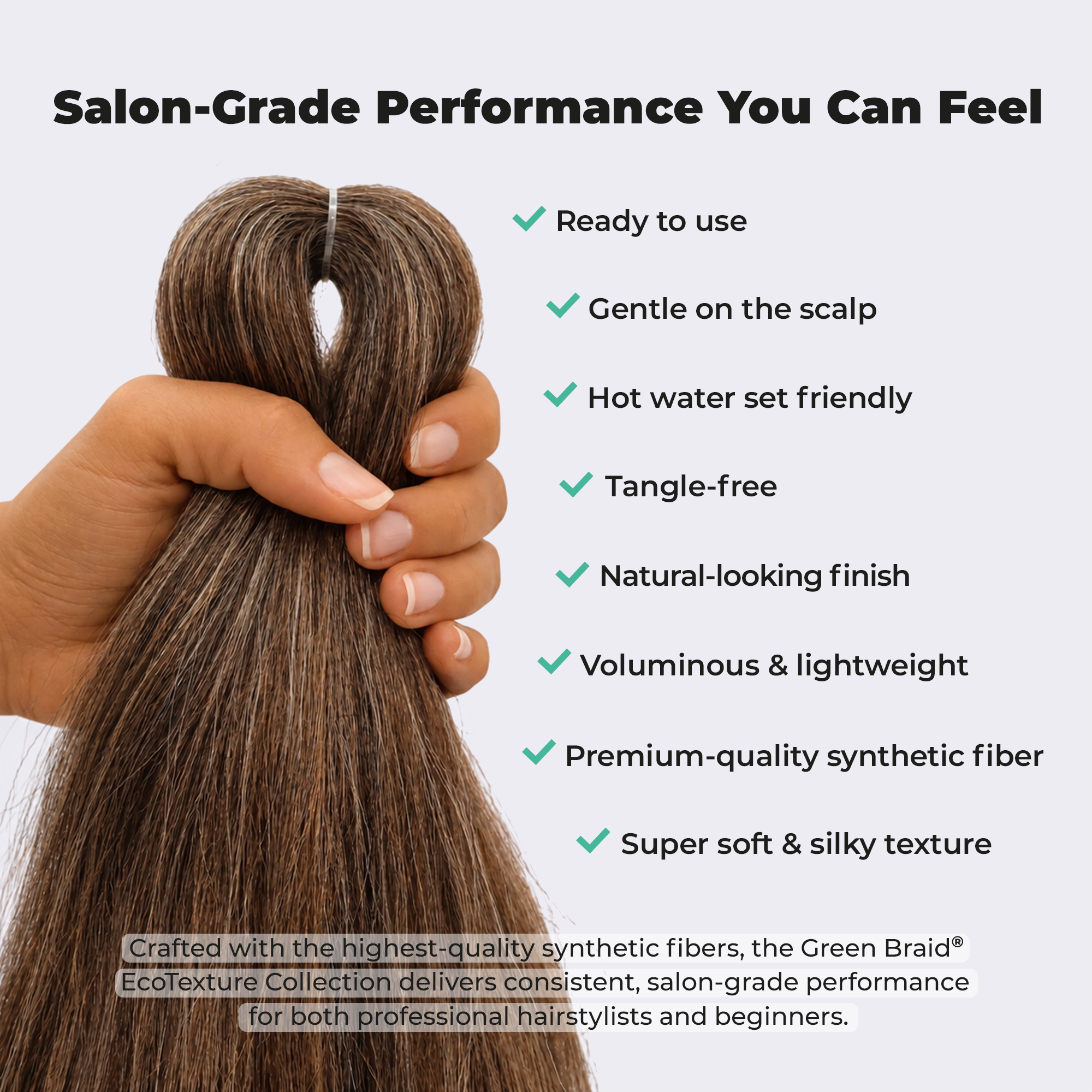 Ombre Brown Pre-Stretched Braiding Hair, 28 in (10.5 oz) — detail
