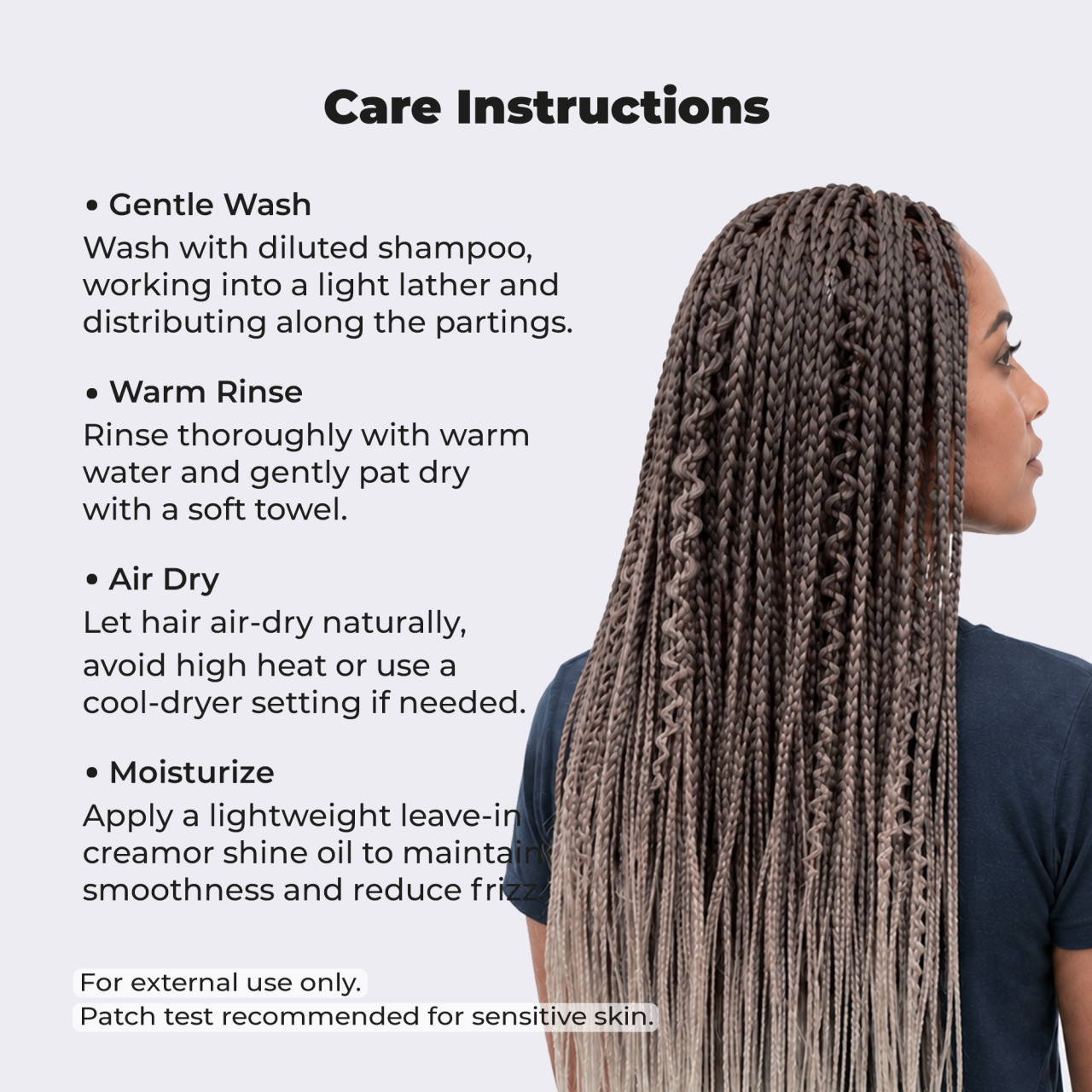Ombre Gray Pre-Stretched Braiding Hair, 28 in (10.5 oz) — in the pack