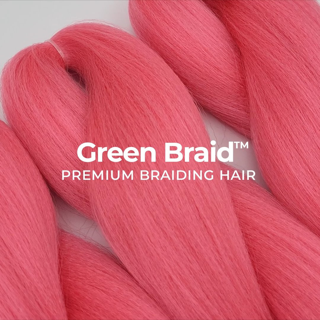 Premium Pre-Stretched Braiding Hair, Pink, 28 in, 10.5 oz