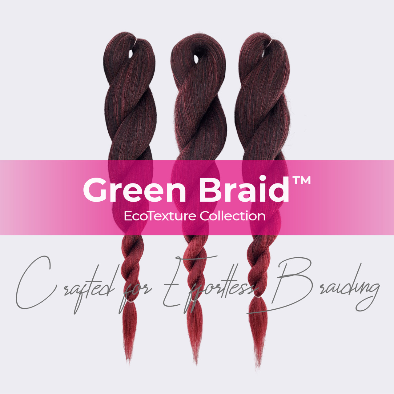 Premium Pre-Stretched Braiding Hair, Burgundy, 28 in, 10.5 oz