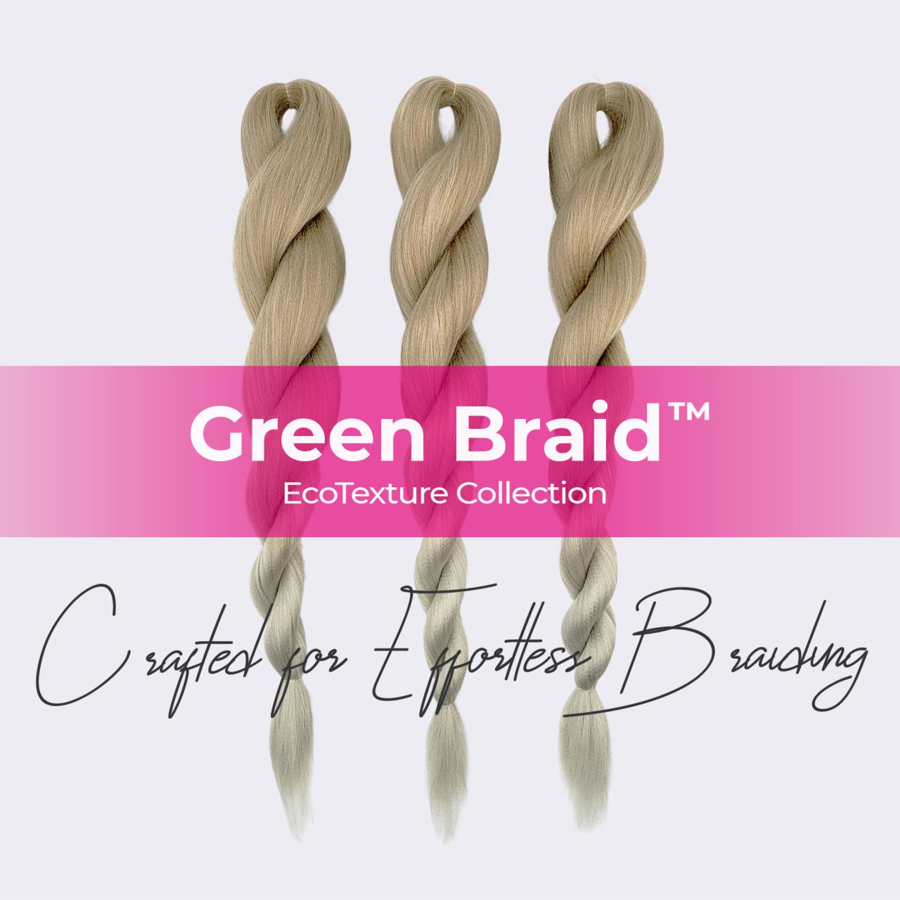 Premium Pre-Stretched Braiding Hair, Ombre Blonde, 28 in, 10.5 oz