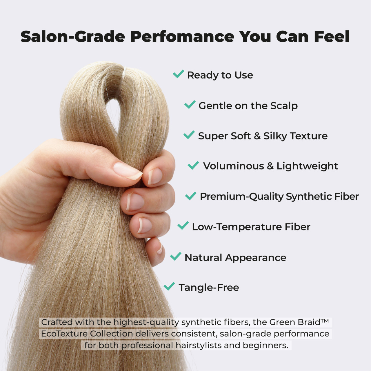 Premium Pre-Stretched Braiding Hair, Ombre Blonde, 28 in, 10.5 oz