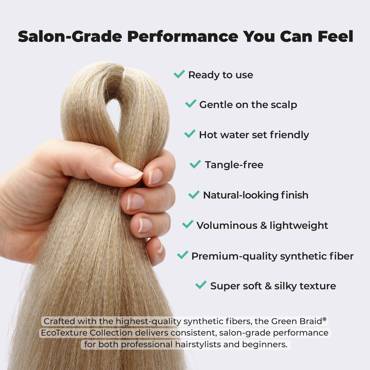 Ombre Blonde Pre-Stretched Braiding Hair, 28 in (10.5 oz) — detail