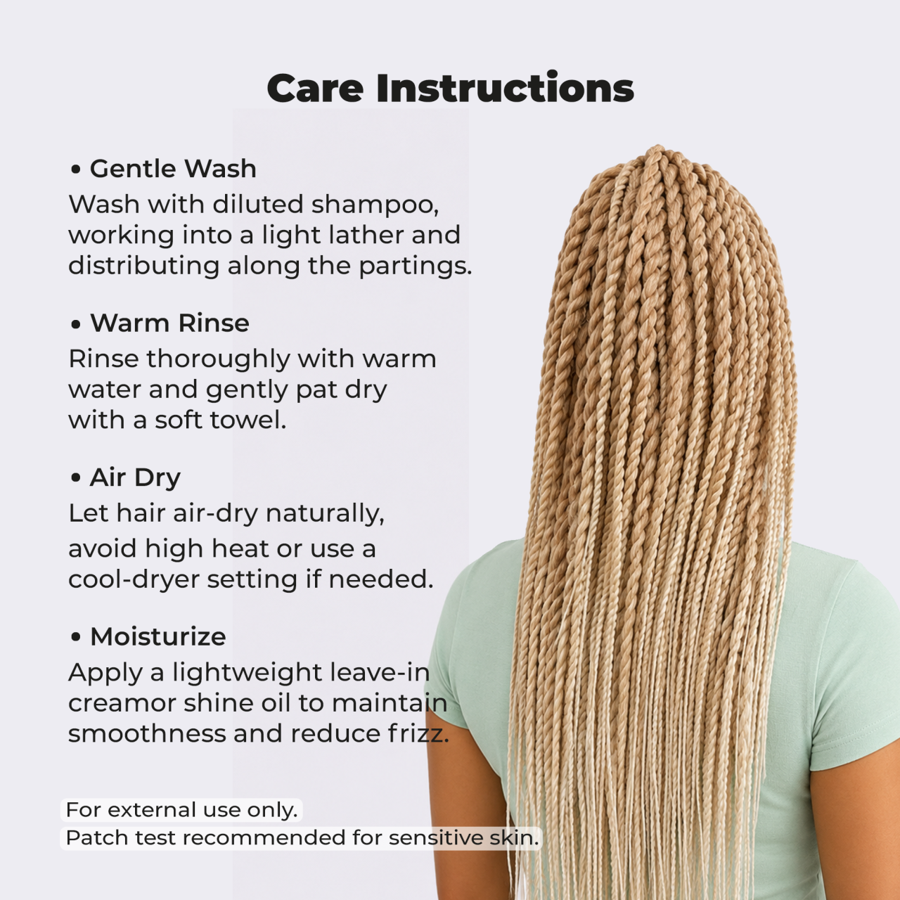 Premium Ombre Blonde Pre-Stretched Braiding Hair, 28 in (10.5 oz) — alternate view